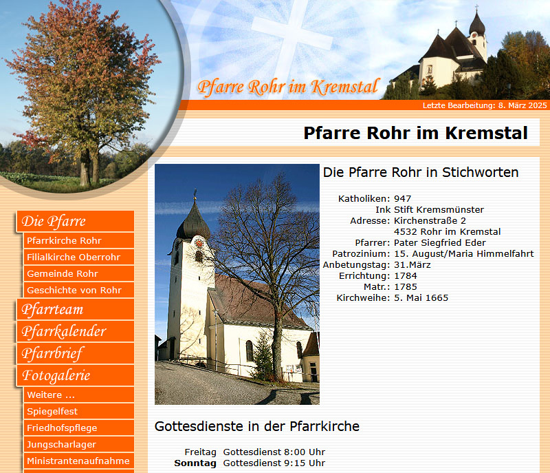 Alte Homepage