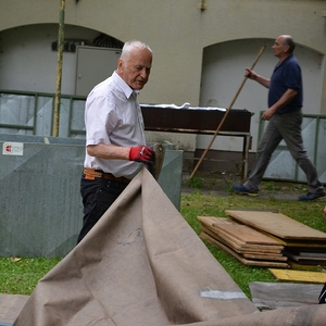 Vorbereitungen für das Pfarrfest